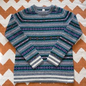 Crewcuts Fair Isle Wool Sweater NWOT